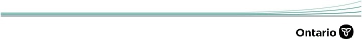 Ontario Government page footer
